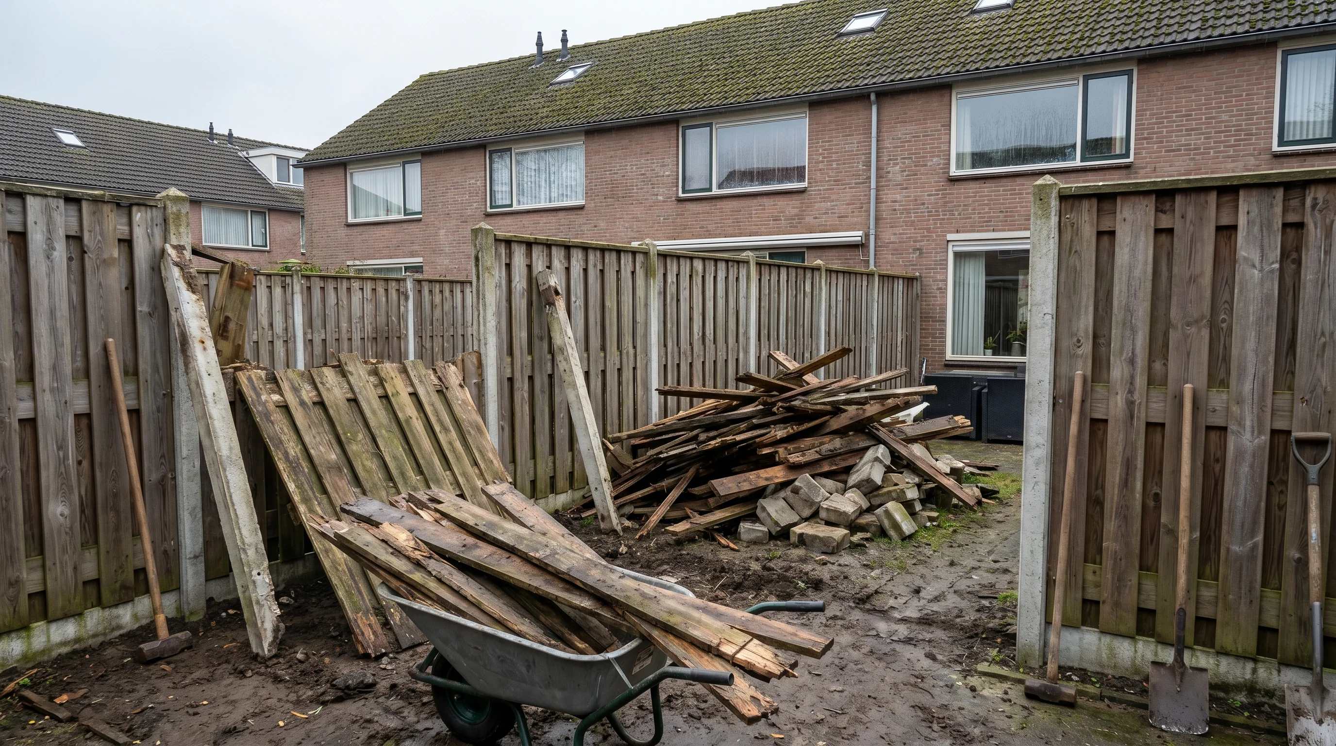 Schutting verwijderen in Noord-Holland door Totaalontruiming