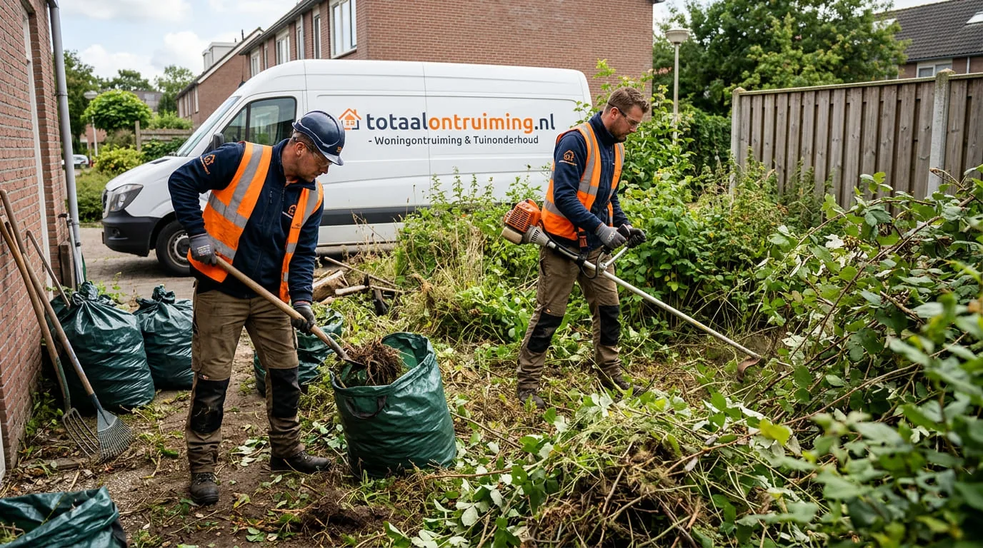 Tuin Leeghalen in Enkhuizen, professioneel uitgevoerd door Totaalontruiming