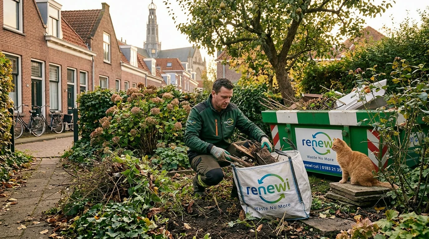 Tuin Leeghalen Castricum, resultaat na werkzaamheden Totaalontruiming